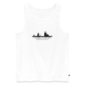 Colonia Claudia Ara Agrippinensium Köln Skyline - Männer Premium Bio Tank Top - Weiß - Vorne - AI Model Male 178 light (178cm)
