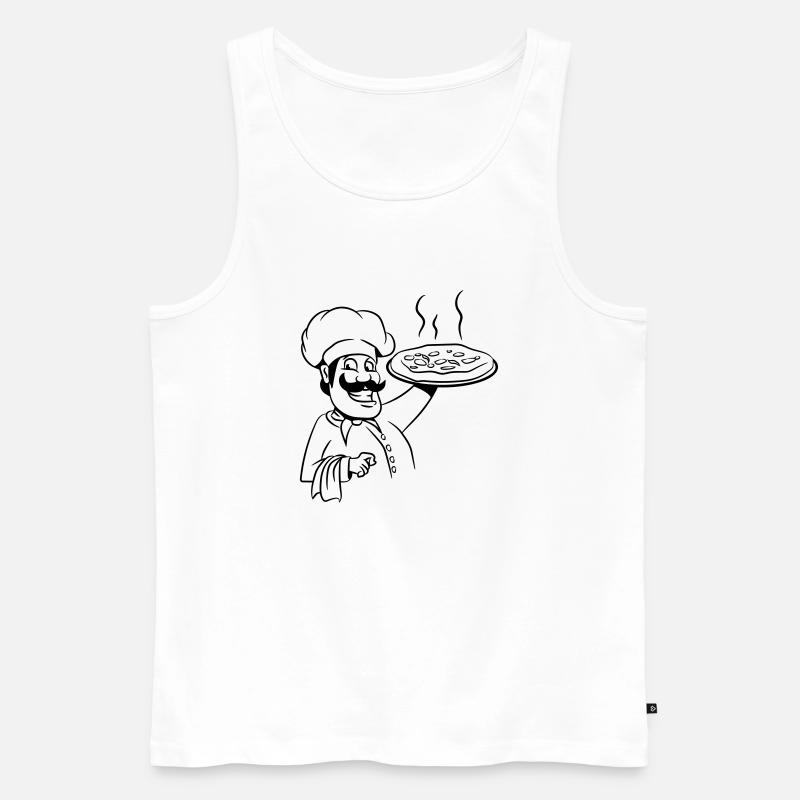 cuire la pizza de cuisson - Débardeur bio Premium Homme - blanc