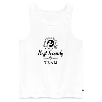 best friends team drink - Männer Premium Bio Tank Top - Weiß - Vorne - Michal (187cm)