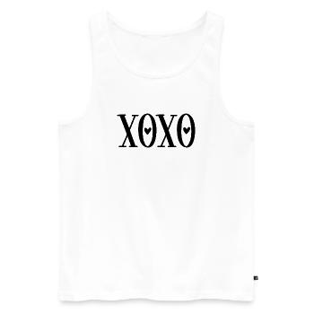 XOXO adore le design minimaliste - Débardeur bio Premium Homme - blanc - Devant - Michal (187cm)