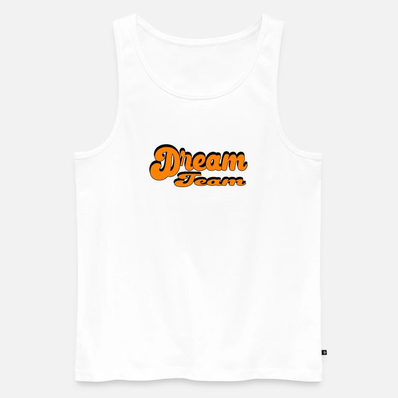 Dream Team Retro Style Design - Männer Premium Bio Tank Top - Weiß