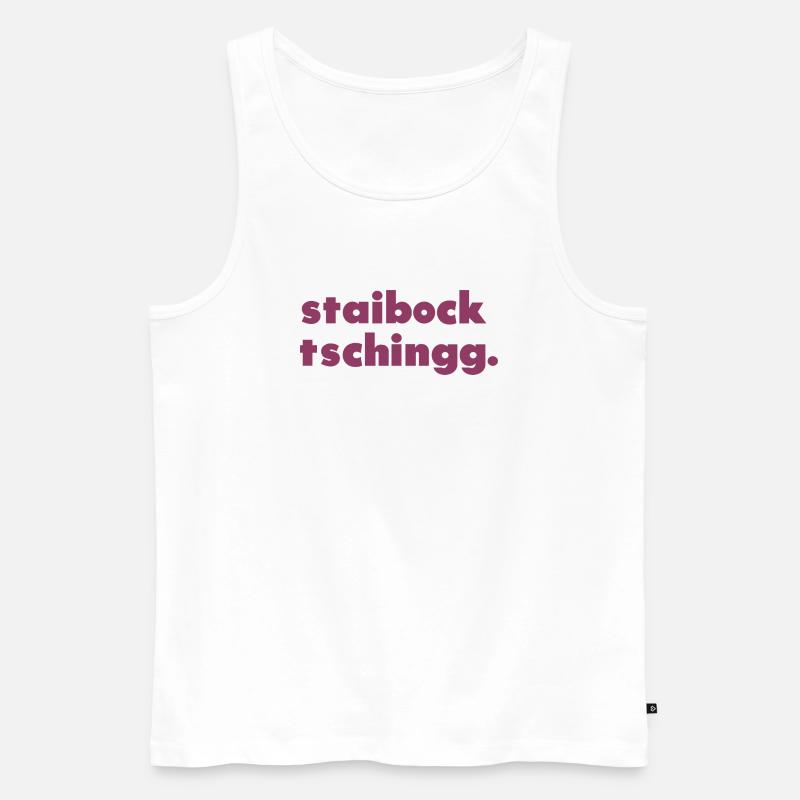 staibocktschingg. - Männer Premium Bio Tank Top - Weiß