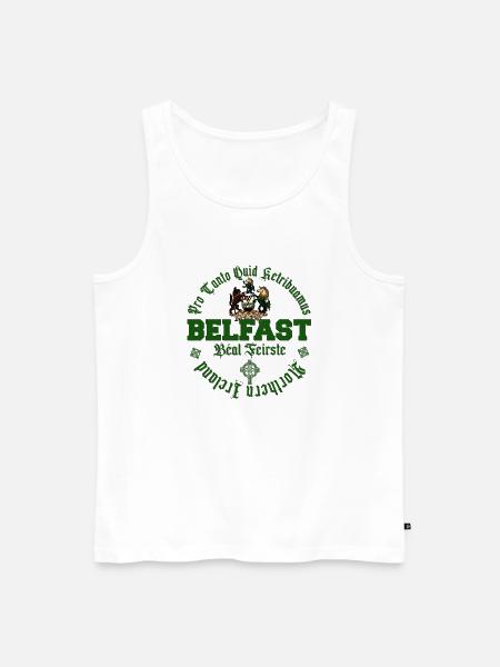 Belfast Noth Irland - Männer Premium Bio Tank Top - Weiß