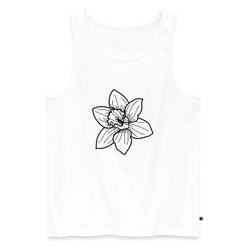 Daffodil flower - Männer Premium Bio Tank Top - Weiß - Vorne - AI Model Male 178 light (178cm)