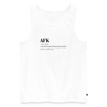 Définition humoristique de l'AFK' Gamer - Débardeur bio Premium Homme - blanc - Devant - Michal (187cm)