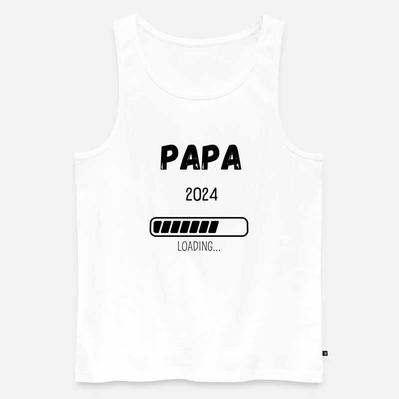 Papa 2024 Loading... - Männer Premium Bio Tank Top - Weiß
