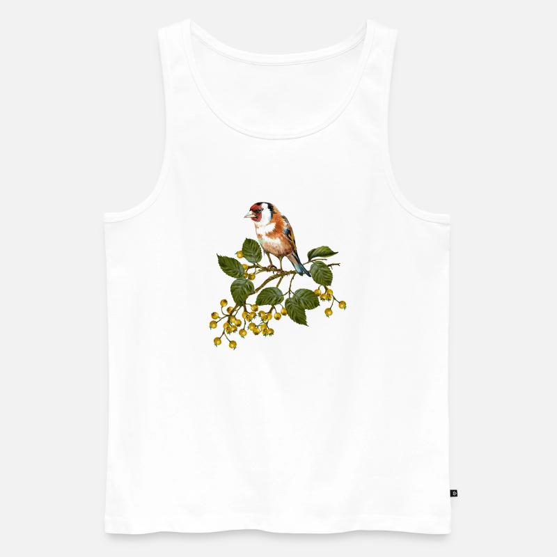 Bunter Vogel - Männer Premium Bio Tank Top - Weiß