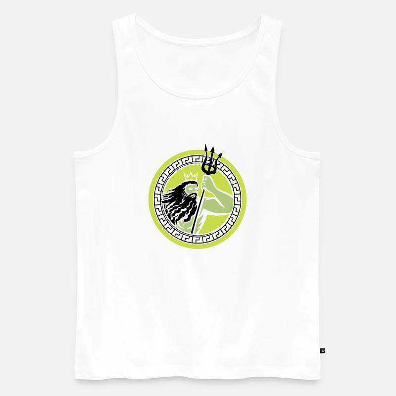 poseidon triton - Männer Premium Bio Tank Top - Weiß