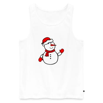 schneemann - Männer Premium Bio Tank Top - Weiß - Vorne - Michal (187cm)