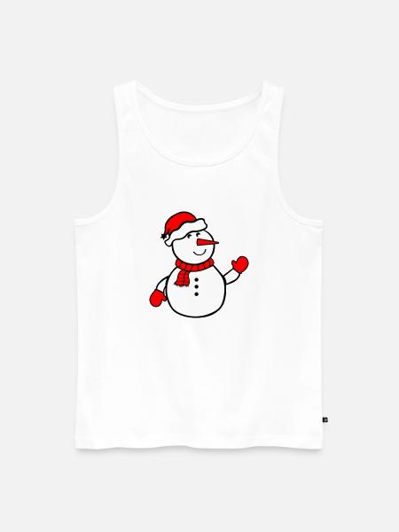 snowman - Men's Premium Organic Tank Top - white