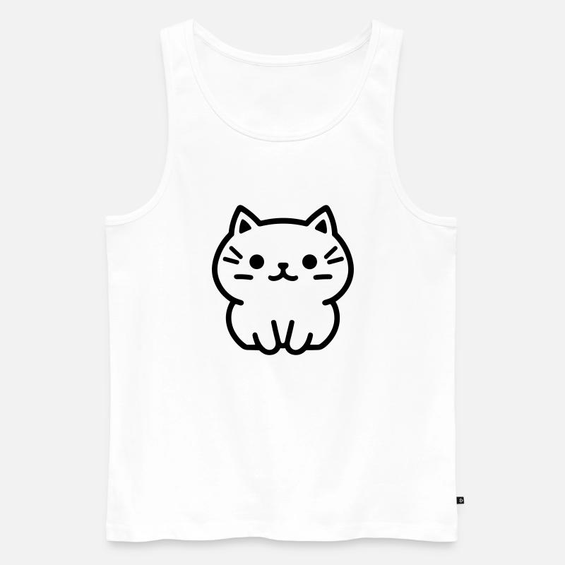 Kätzchen - Männer Premium Bio Tank Top - Weiß