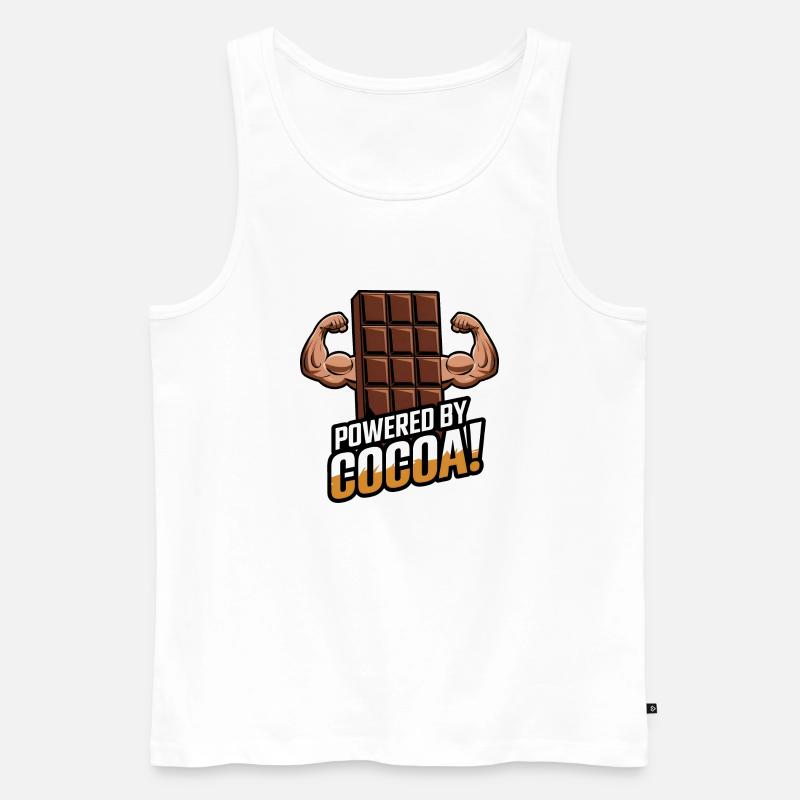 Powered by Cocoa! - Männer Premium Bio Tank Top - Weiß