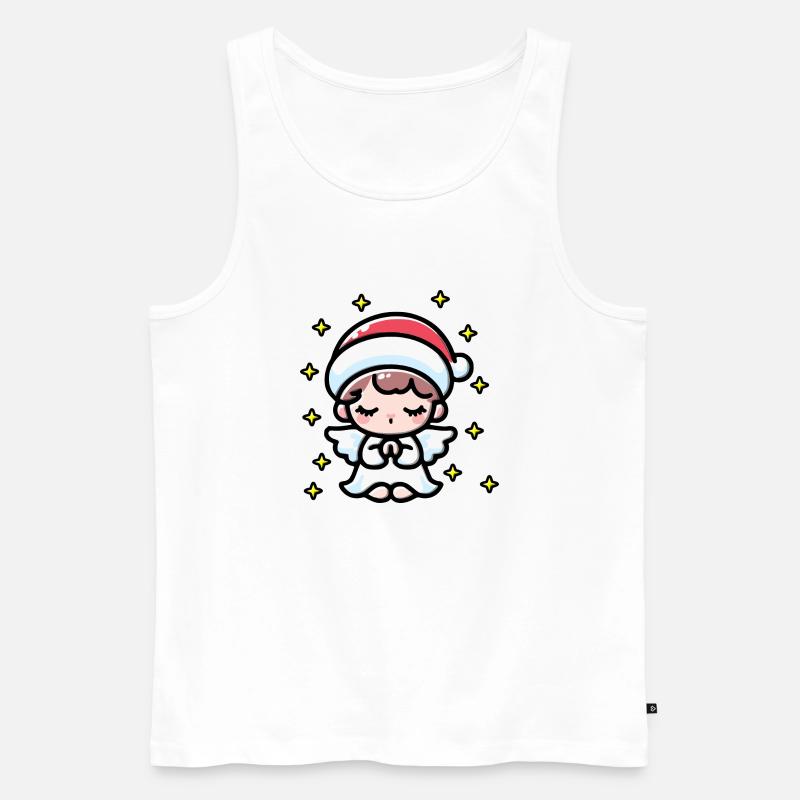 Weihnachtsengel - Männer Premium Bio Tank Top - Weiß