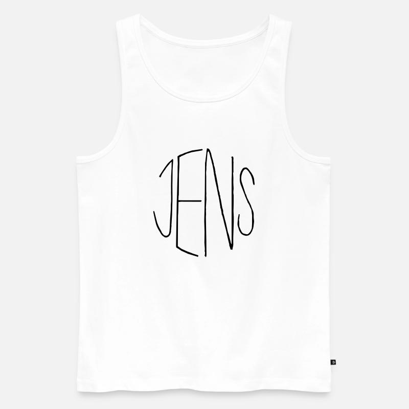 Jens - Männer Premium Bio Tank Top - Weiß