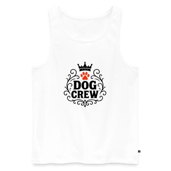 Hunde Crew - Männer Premium Bio Tank Top - Weiß - Vorne - AI Model Male 178 light (178cm)