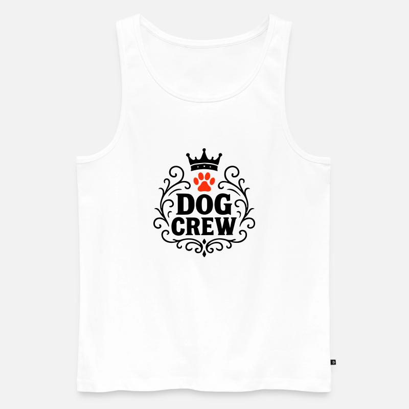Hunde Crew - Männer Premium Bio Tank Top - Weiß