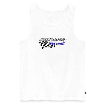 Bus driver , what else ? .......................... - Men's Premium Organic Tank Top - white - Front - AI Model Male 178 light (178cm)