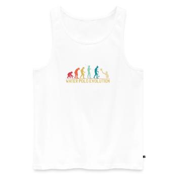 Water Polo Evolution Progression Design - Men's Premium Organic Tank Top - white - Front - Michal (187cm)