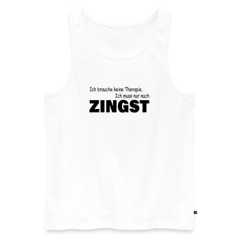 Thérapie Zingst - Débardeur bio Premium Homme - blanc - Devant - AI Model Male 178 light (178cm)