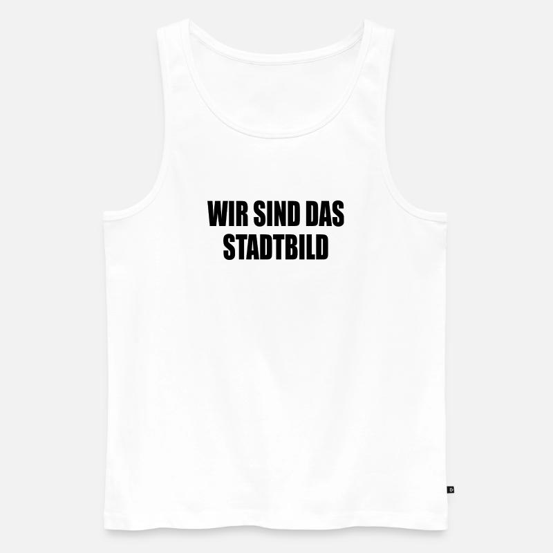 wir sind das stadtbild - Männer Premium Bio Tank Top - Weiß
