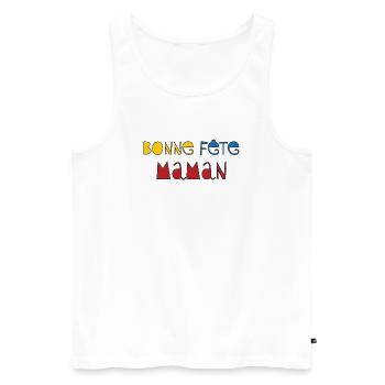 Frohen Muttertag – Muttertag - Männer Premium Bio Tank Top - Weiß - Vorne - Michal (187cm)