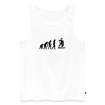 Floorball style for every occasion - Men's Premium Organic Tank Top - white - Front - AI Model Male 178 light (178cm)