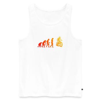 Direkte Mountainbike Aussage - Männer Premium Bio Tank Top - Weiß - Vorne - AI Model Male 178 light (178cm)
