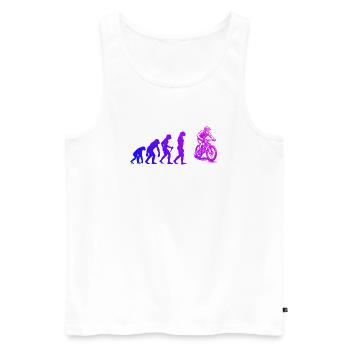 Simple mountain bike timeless design - Men's Premium Organic Tank Top - white - Front - Michal (187cm)