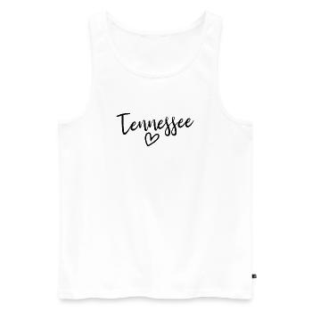 Tennessee Heart Women's Love Tennessee - Männer Premium Bio Tank Top - Weiß - Vorne - Michal (187cm)