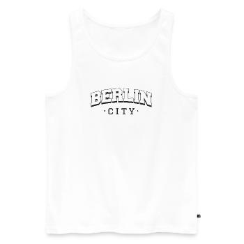 Berlin City - Männer Premium Bio Tank Top - Weiß - Vorne - AI Model Male 178 light (178cm)