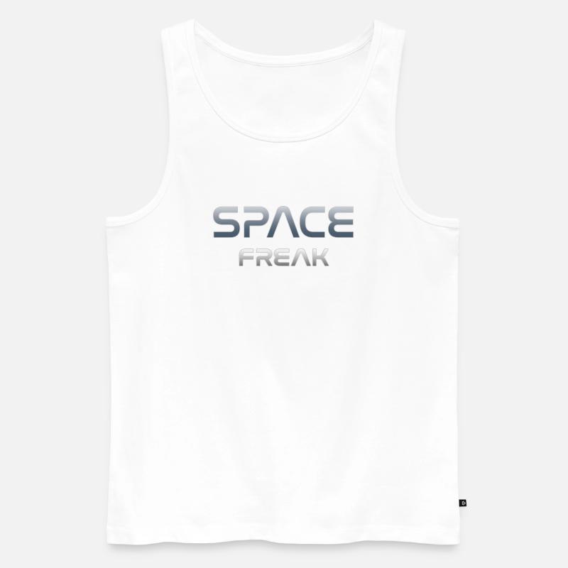 Space Freak Celestial Gradient Tee - Männer Premium Bio Tank Top - Weiß
