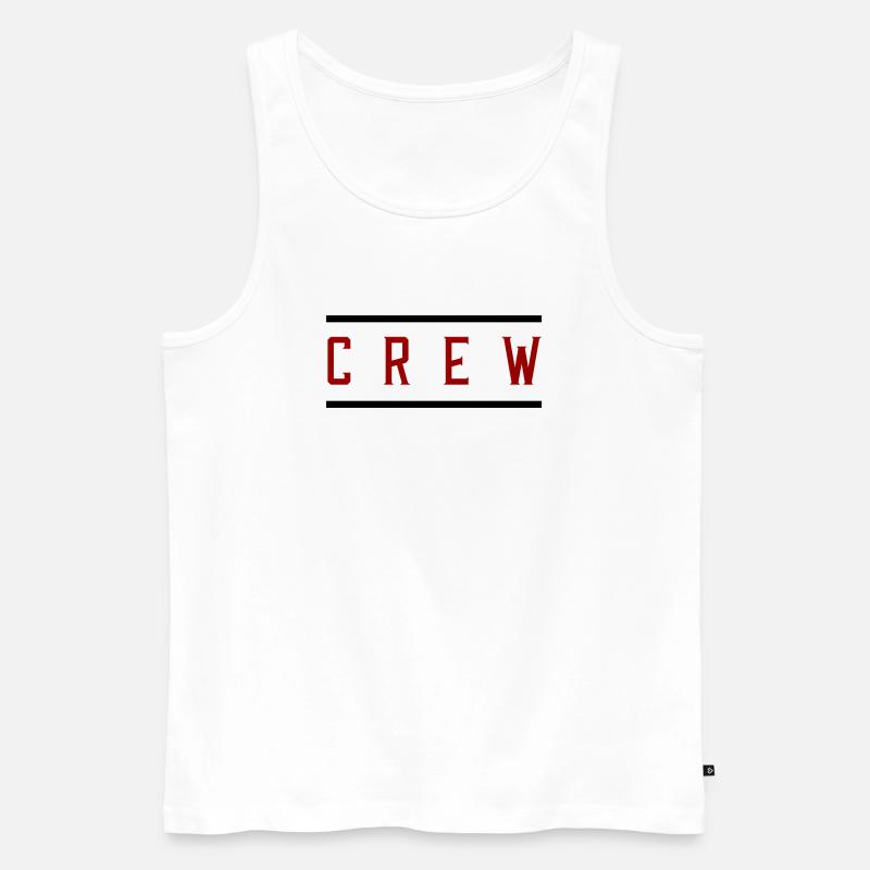 Crew - Männer Premium Bio Tank Top - Weiß