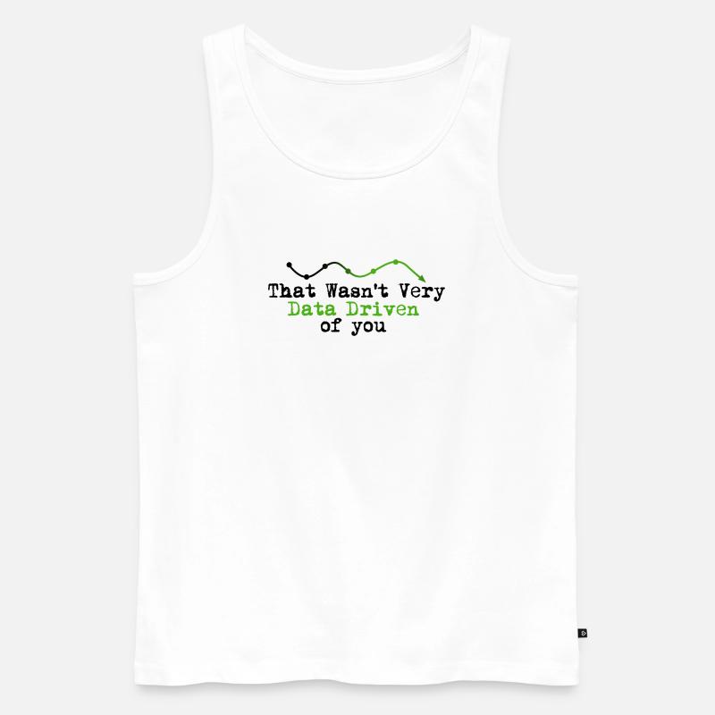 Data Driven Graphline Logo - Men's Premium Organic Tank Top - white