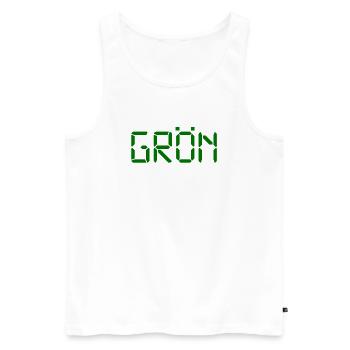 Grün – LCD - Männer Premium Bio Tank Top - Weiß - Vorne - Michal (187cm)