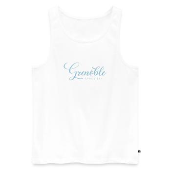 GRENOBLE Apres-Ski - French Alps - France - Männer Premium Bio Tank Top - Weiß - Vorne - Michal (187cm)