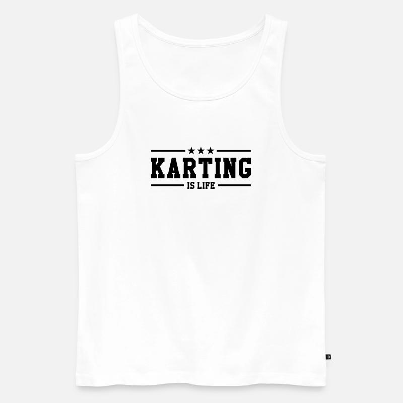 Karting is life - Männer Premium Bio Tank Top - Weiß