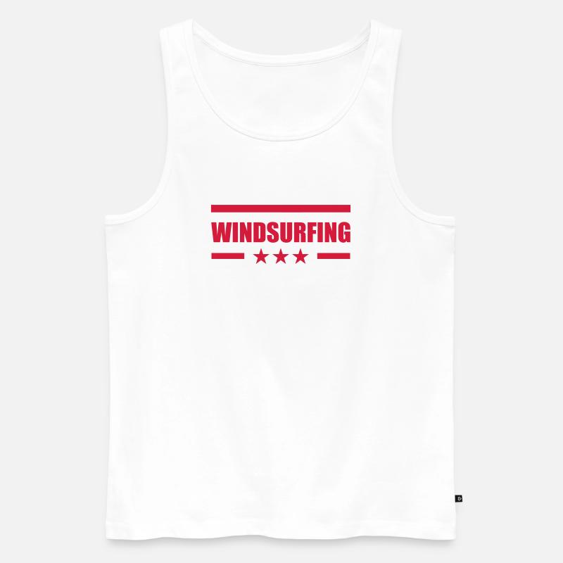 Windsurfen / Windsurfer / Windsurf / Windsurfing - Männer Premium Bio Tank Top - Weiß
