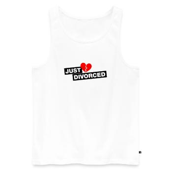 Just divorced - für alle Wieder-Singles - Männer Premium Bio Tank Top - Weiß - Vorne - Michal (187cm)