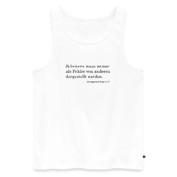 Scheitern immer auf andere Schieben - Männer Premium Bio Tank Top - Weiß - Vorne - AI Model Male 178 light (178cm)