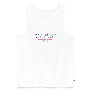 Norvège - Norvège - Norvège - Drapeau - Scandinavie - Débardeur bio Premium Homme - blanc - Devant - AI Model Male 178 light (178cm)