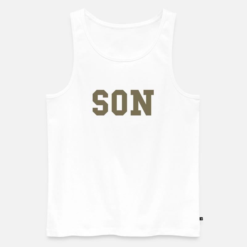 SON – College Style Statement - Männer Premium Bio Tank Top - Weiß