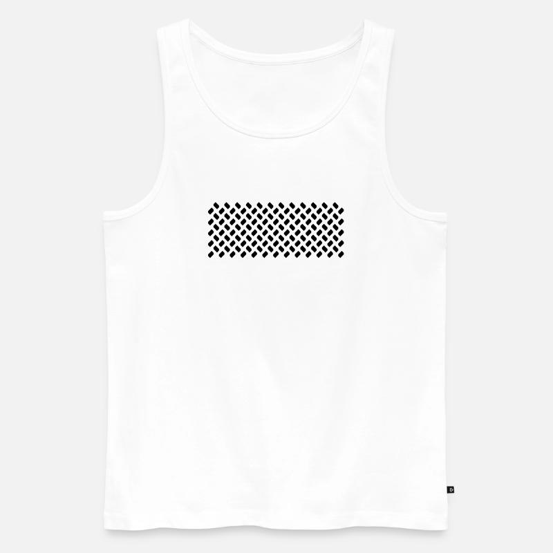 Samples from modules in repeat - Men's Premium Organic Tank Top - white