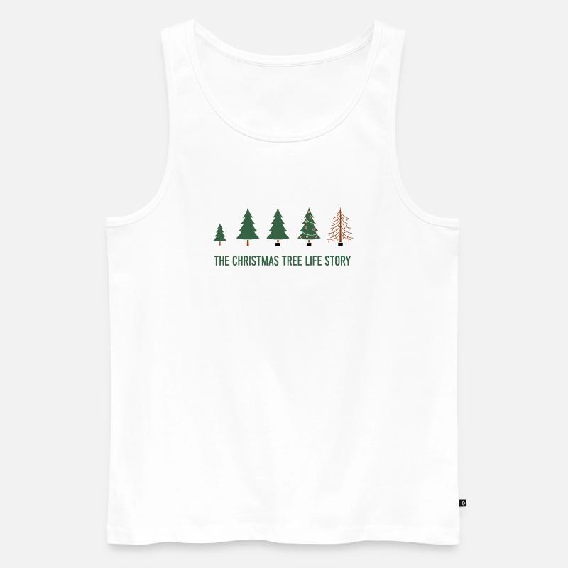 Christmas Tree Evolution – Funny Xmas Design - Men's Premium Organic Tank Top - white
