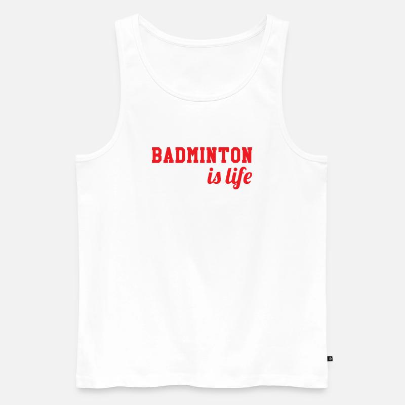 Badminton ist das Leben! - Männer Premium Bio Tank Top - Weiß