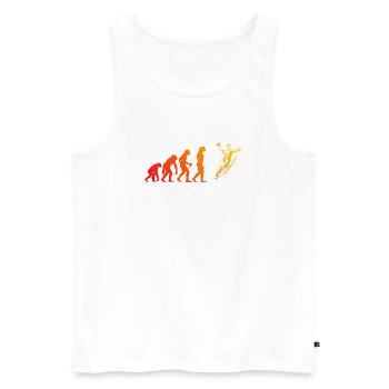 Klare Handball Botschaft für Männer - Männer Premium Bio Tank Top - Weiß - Vorne - Michal (187cm)