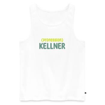 kellner - Männer Premium Bio Tank Top - Weiß - Vorne - AI Model Male 178 light (178cm)
