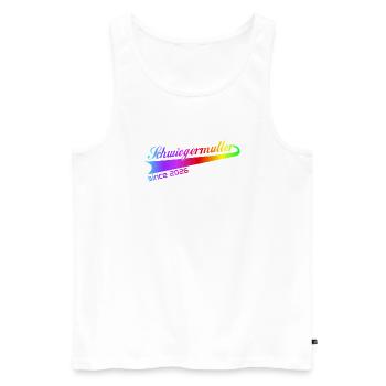 schwiegermutter 2026, beste schwiegermutti ever - Männer Premium Bio Tank Top - Weiß - Vorne - AI Model Male 178 light (178cm)