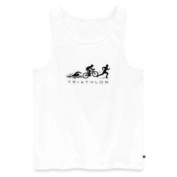 Triathlon Sport Triathlete - Men's Premium Organic Tank Top - white - Front - Michal (187cm)