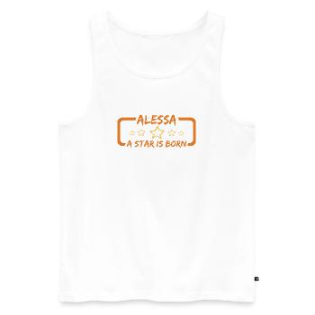 Cadeau Alessa - Débardeur bio Premium Homme - blanc - Devant - AI Model Male 178 light (178cm)