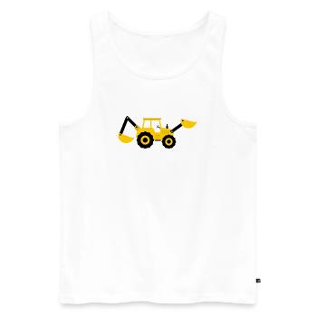 Excavator - Men's Premium Organic Tank Top - white - Front - AI Model Male 178 light (178cm)